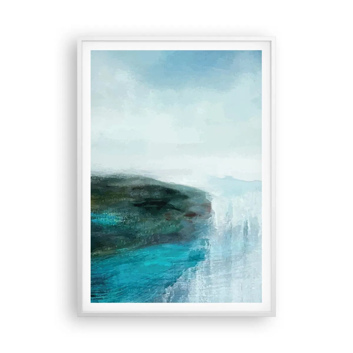 Affiche dans un cadre blanc - Poster - Abstraction nautique - 70x100 cm