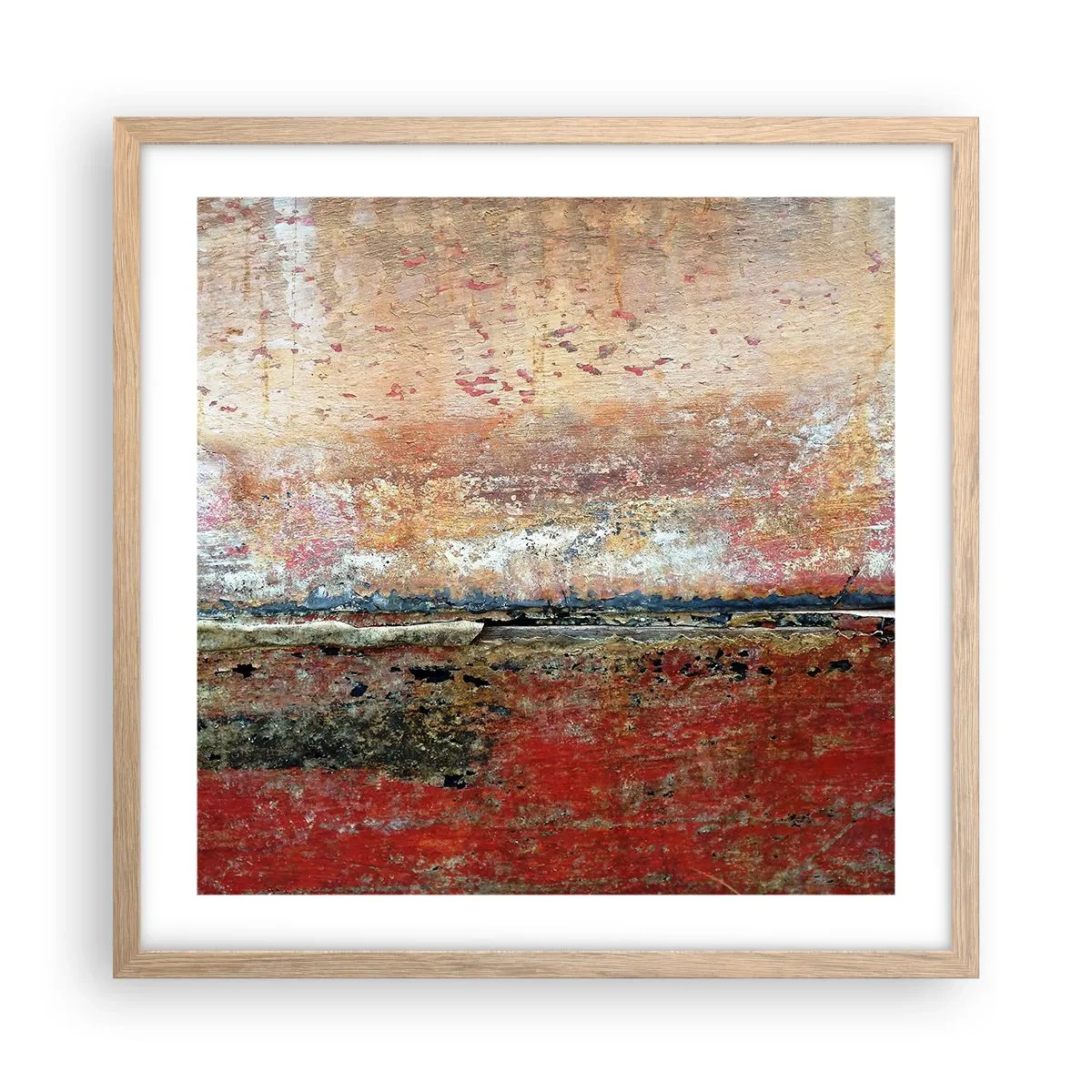 Affiche dans un chêne clair - Poster - C'est peut-être la mer - 50x50 cm