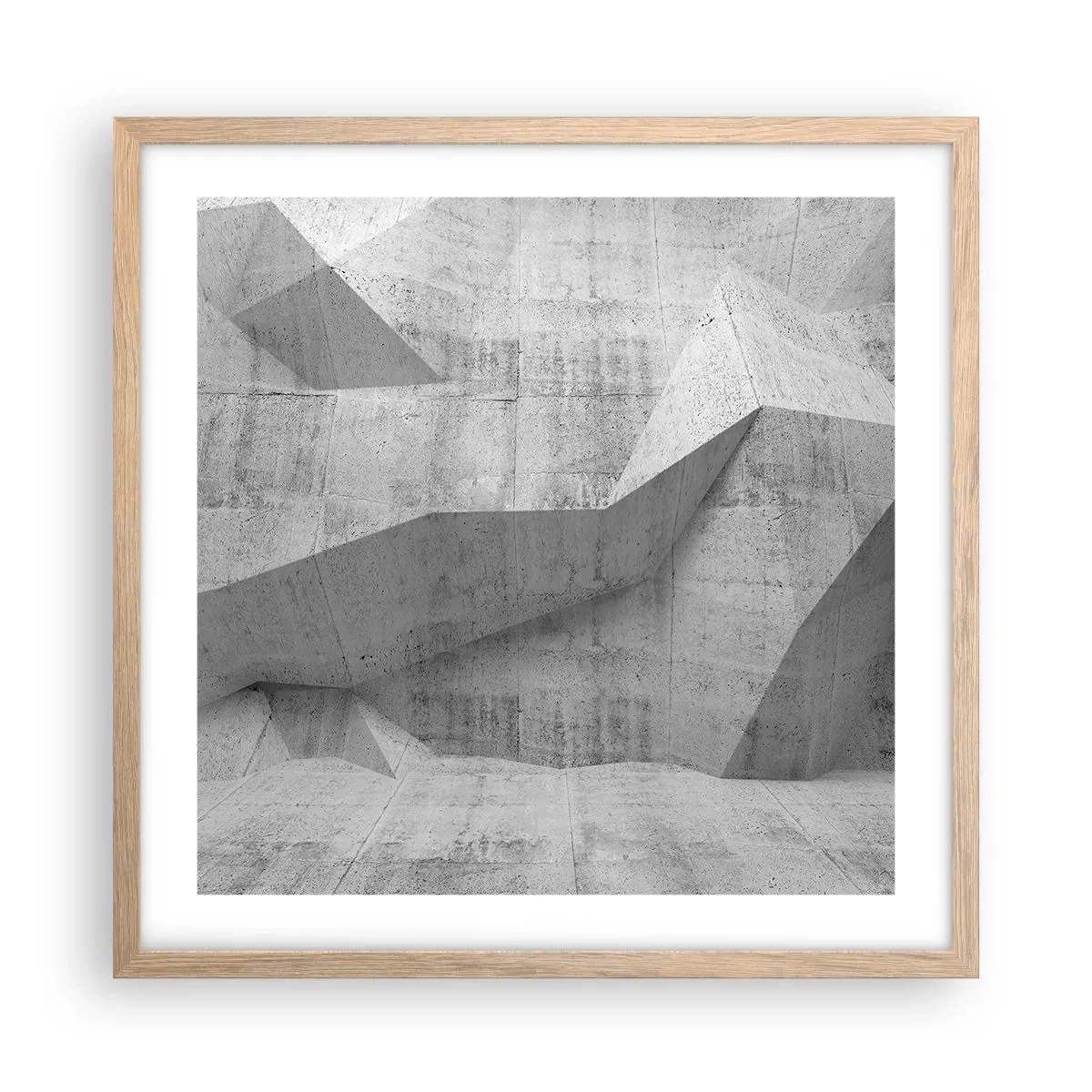 Affiche dans un chêne clair - Poster - Un vrai challenge - 50x50 cm