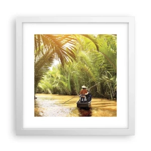 Affiche dans un cadre blanc - Poster - Ravin de palmier - 30x30 cm