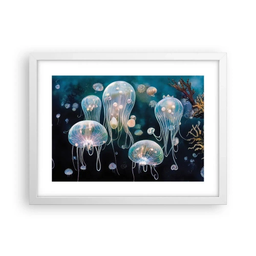 Affiche dans un cadre blanc - Poster - Ballon sous-marin - 40x30 cm