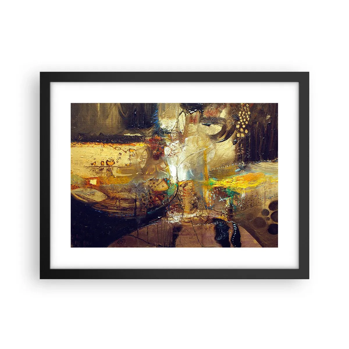 Affiche dans un cadre noir - Poster - Froid, tiède, chaud - 40x30 cm