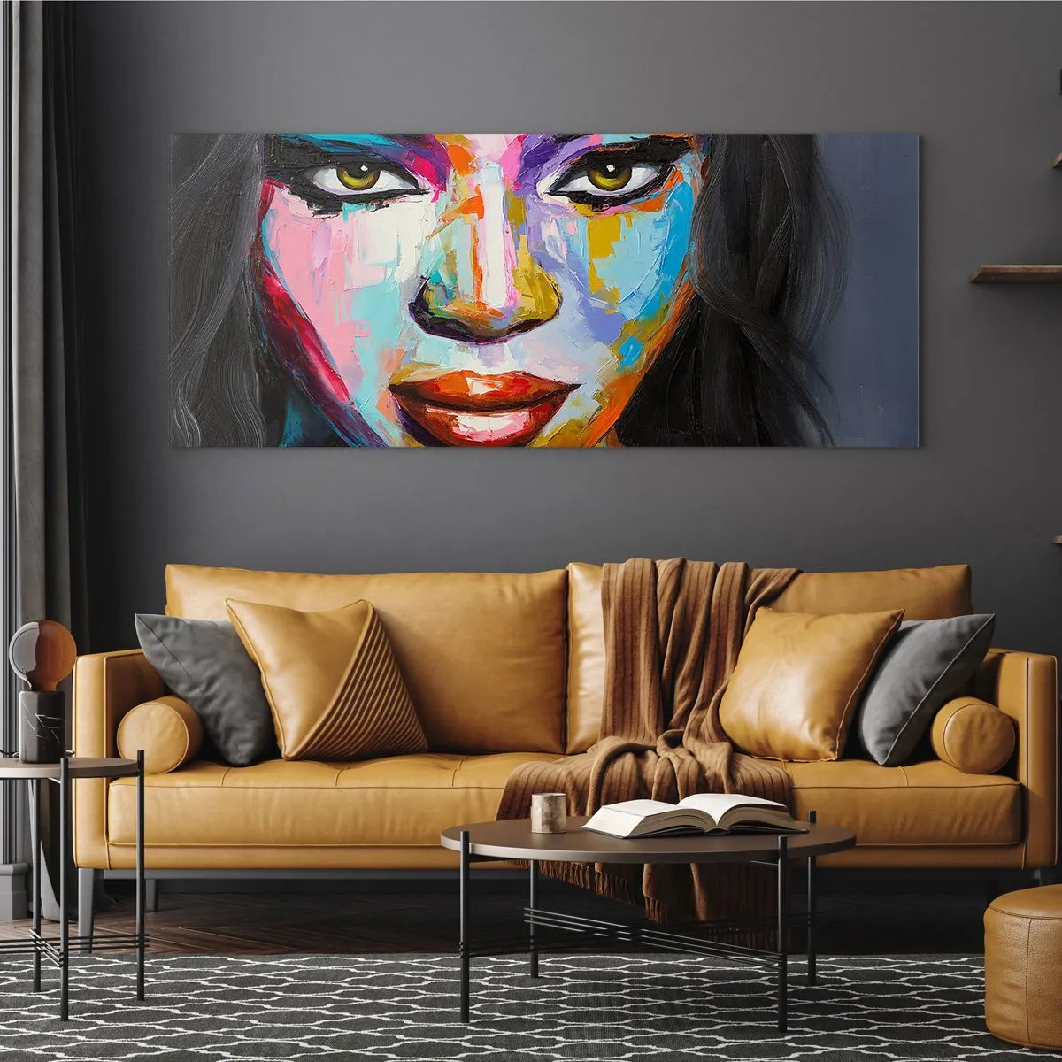 Impression sur verre - Image sur verre - Il est impossible de le quitter les yeux - 90x30 cm