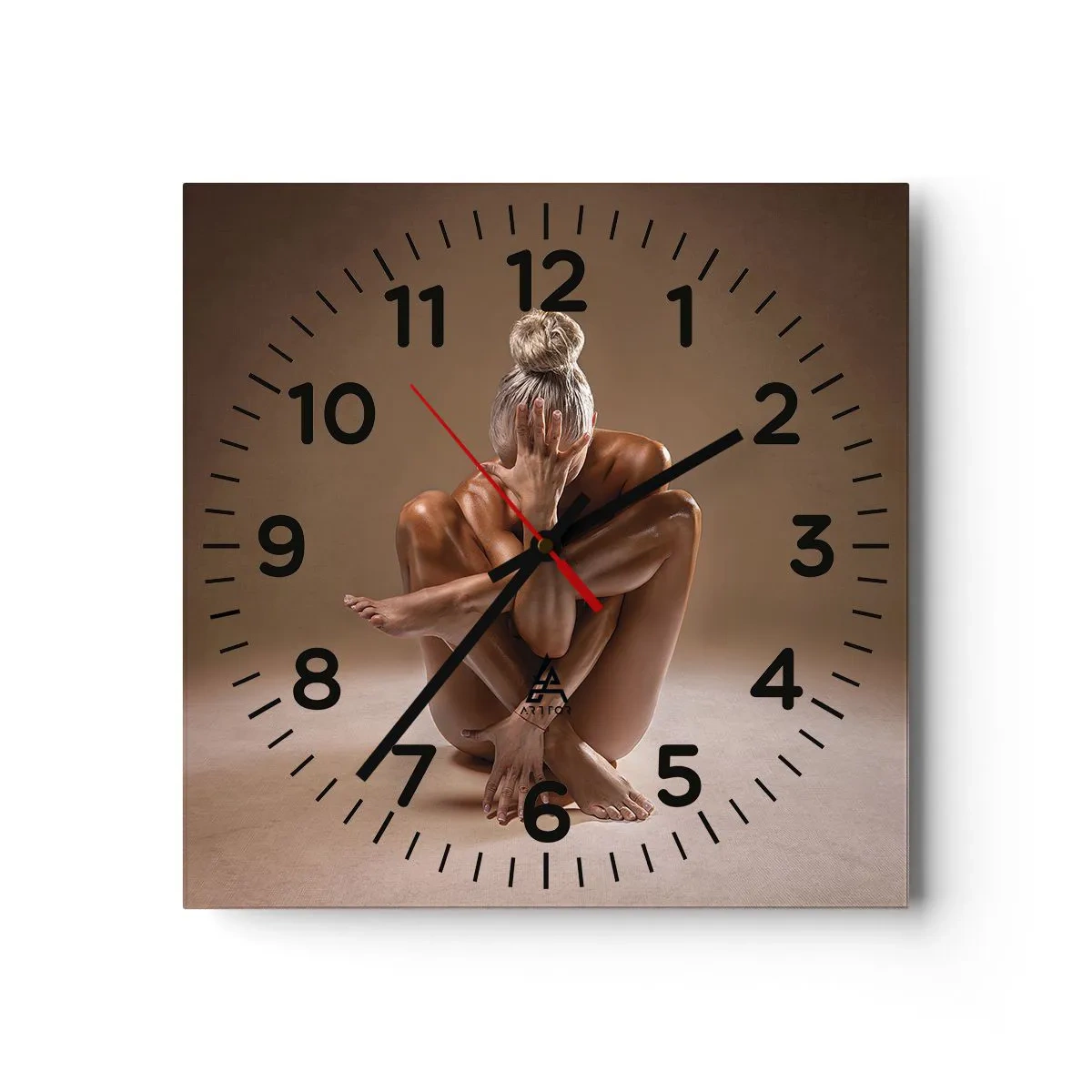 Horloge murale - Pendule murale - Unité du corps et de l'âme - 30x30 cm