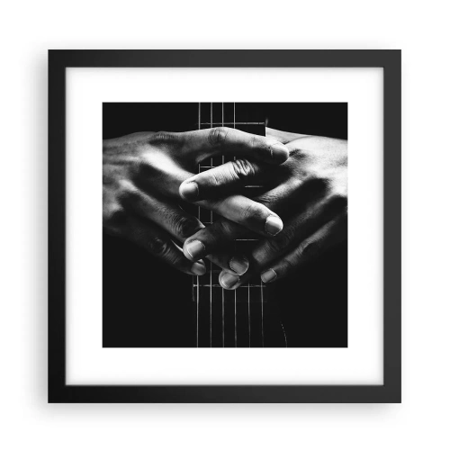 Affiche dans un cadre noir - Poster - Prière d'artiste - 30x30 cm