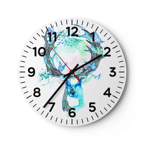 Horloge murale - Pendule murale - La force et la délicatesse de la nature - 40x40 cm