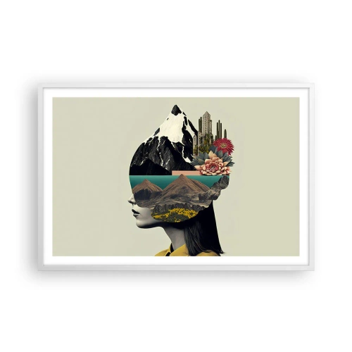 Affiche dans un cadre blanc - Poster - La femme – toujours un mystère - 91x61 cm