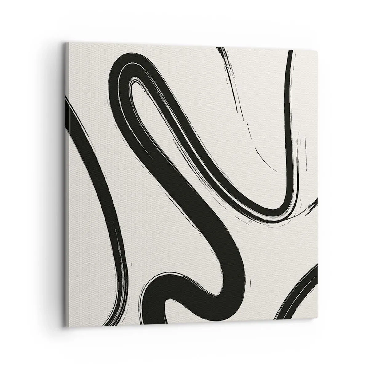 Impression sur toile - Image sur toile - Fantaisie en noir et blanc - 60x60 cm