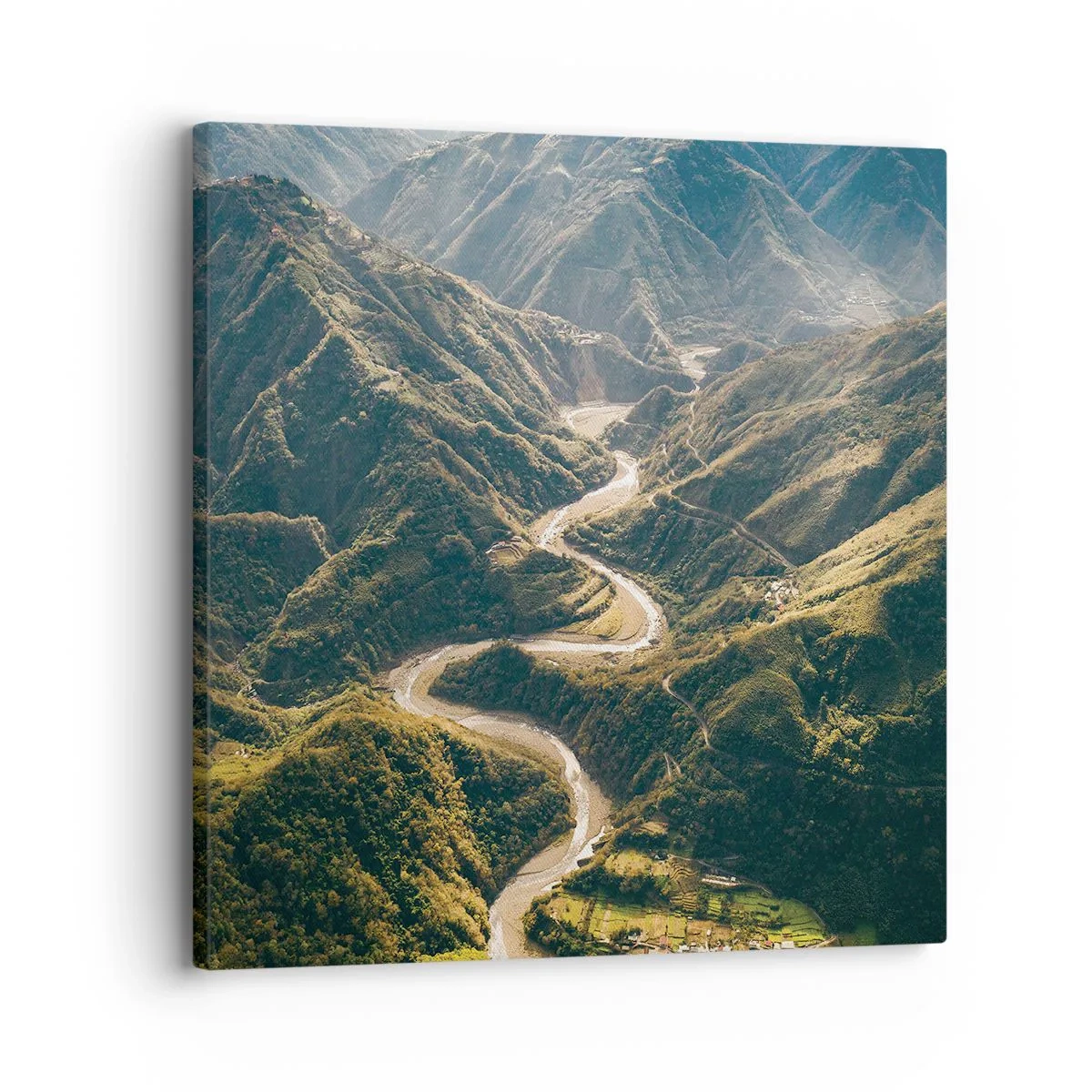 Impression sur toile - Image sur toile - Directement du coeur des montagnes - 30x30 cm