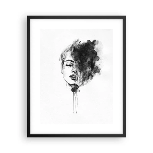 Affiche dans un cadre noir - Poster - De quoi rêve la fille - 40x50 cm