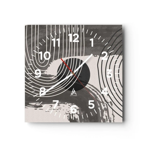 Horloge murale - Pendule murale - L'ovale gagne - 40x40 cm