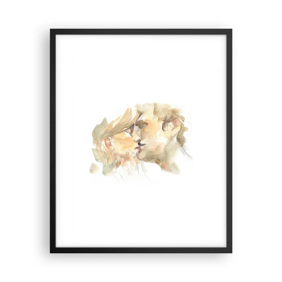 Affiche dans un cadre noir - Poster - A moitié trouvé ? - 40x50 cm