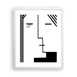 Affiche dans un cadre blanc - Poster - Juste un baiser - 40x50 cm