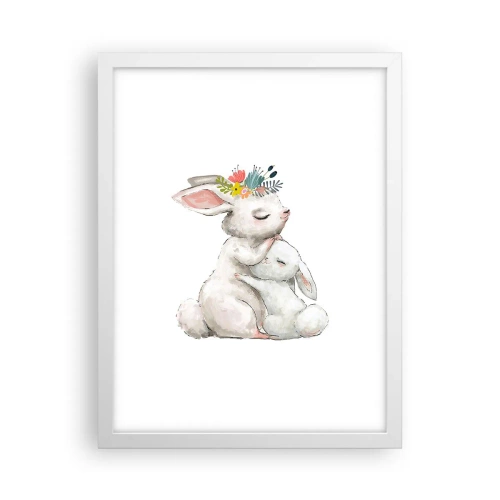 Affiche dans un cadre blanc - Poster - Maman irremplaçable - 30x40 cm