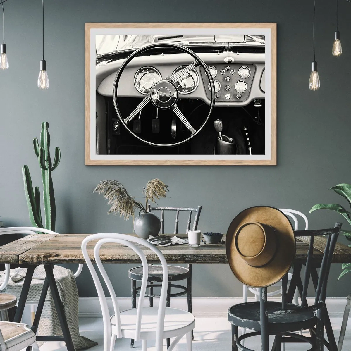 Affiche dans un chêne clair - Poster - Rêve de collectionneur - 40x30 cm