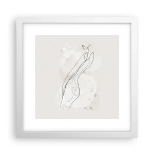 Affiche dans un cadre blanc - Poster - Trompe l'oeil - 30x30 cm