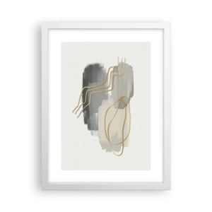 Affiche dans un cadre blanc - Poster - Durée et mouvement - 30x40 cm