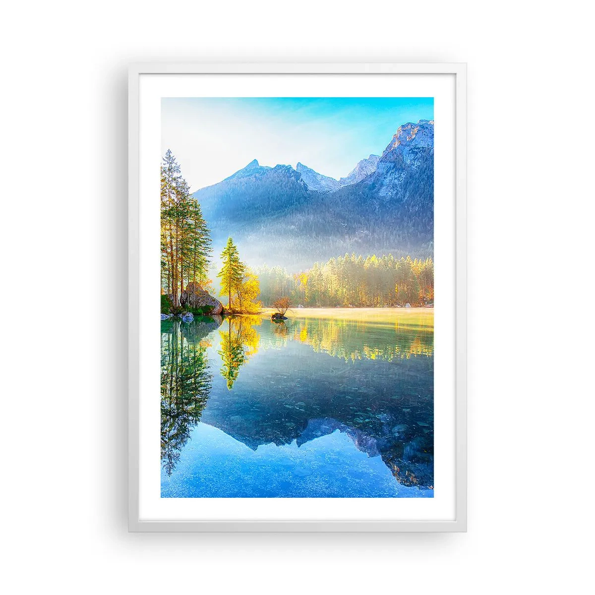 Affiche dans un cadre blanc - Poster - Majesté et douceur - 50x70 cm