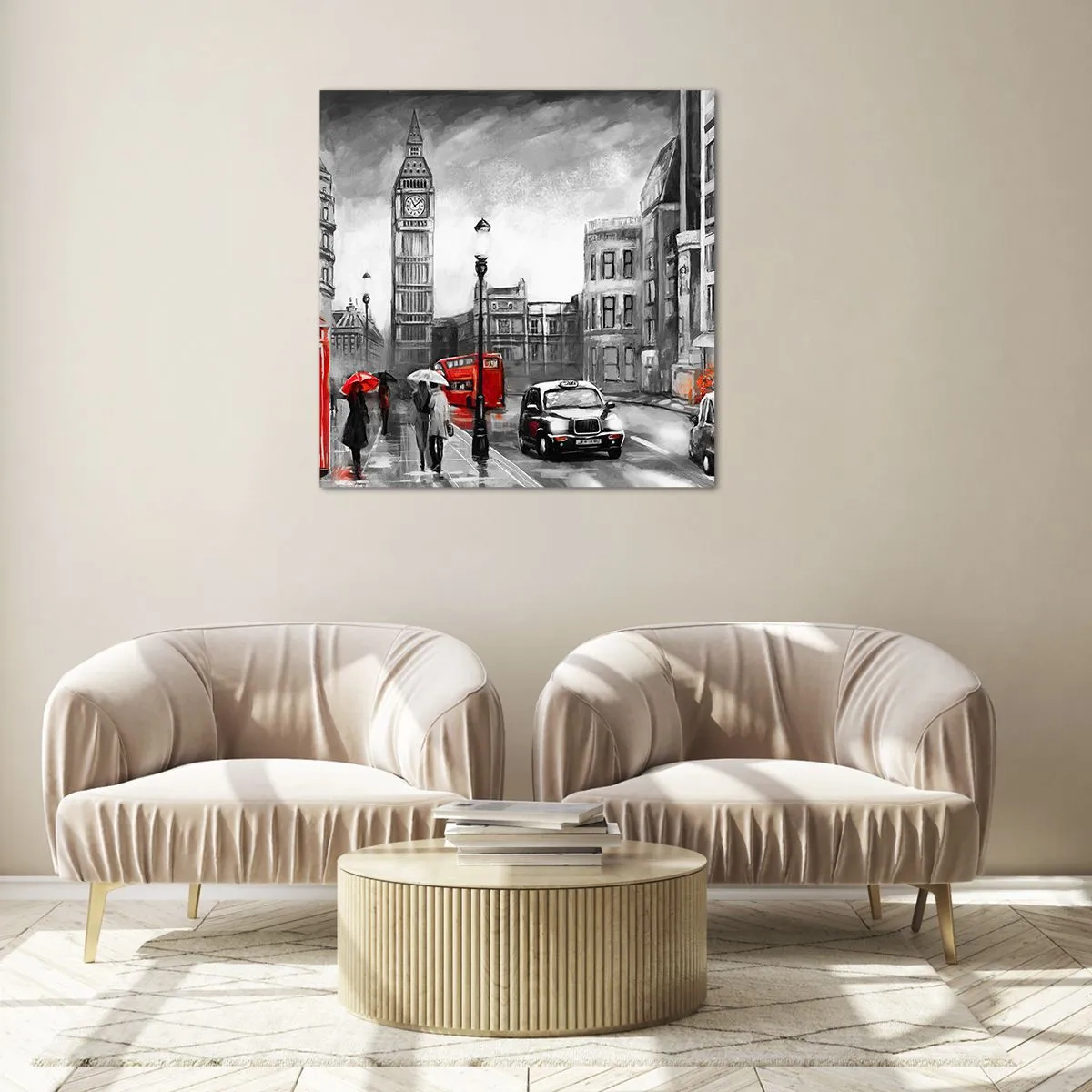 Impression sur verre - Image sur verre - Pas du tout une ville grise - 40x40 cm