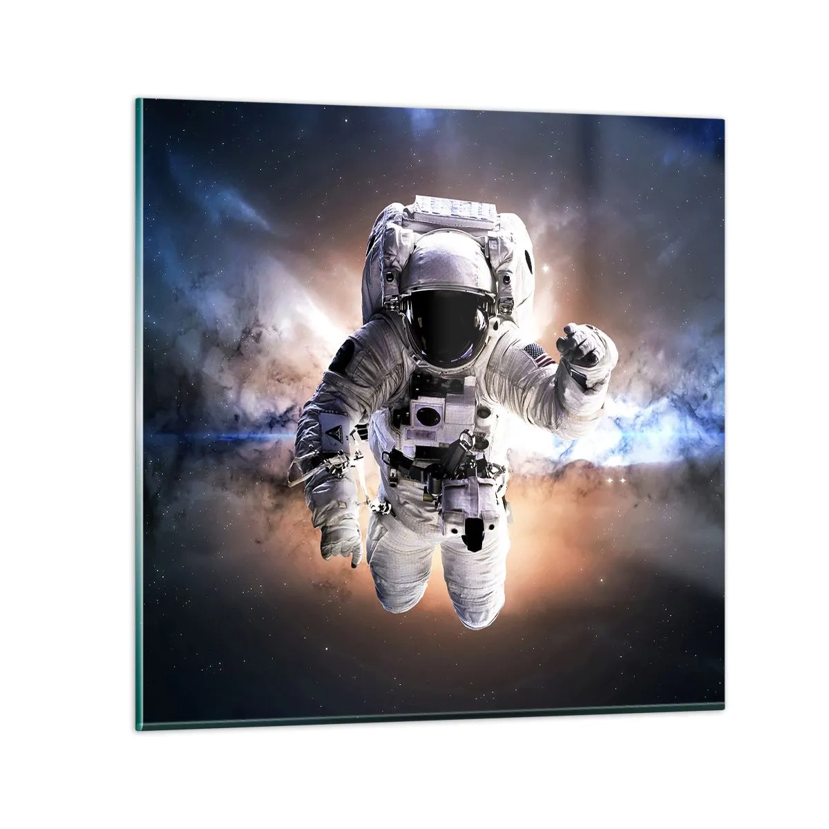 Impression sur verre - Image sur verre - Salutations de l'espace - 30x30 cm