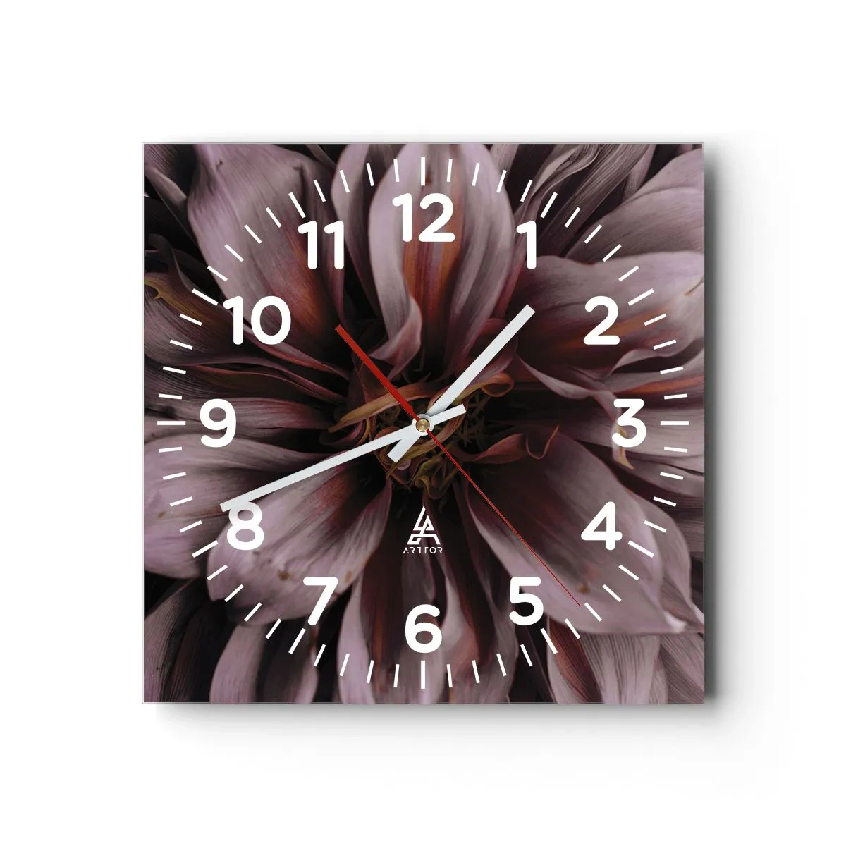 Horloge murale - Pendule murale - Un coeur fleuri - 30x30 cm