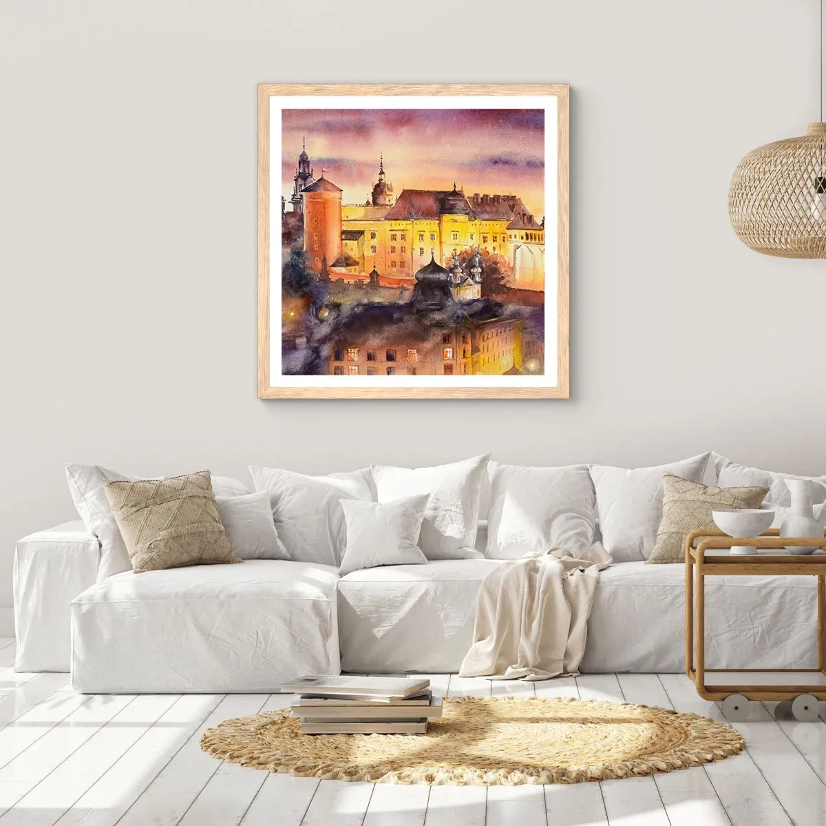 Affiche dans un chêne clair - Poster - Histoire et conte de fées - 40x40 cm