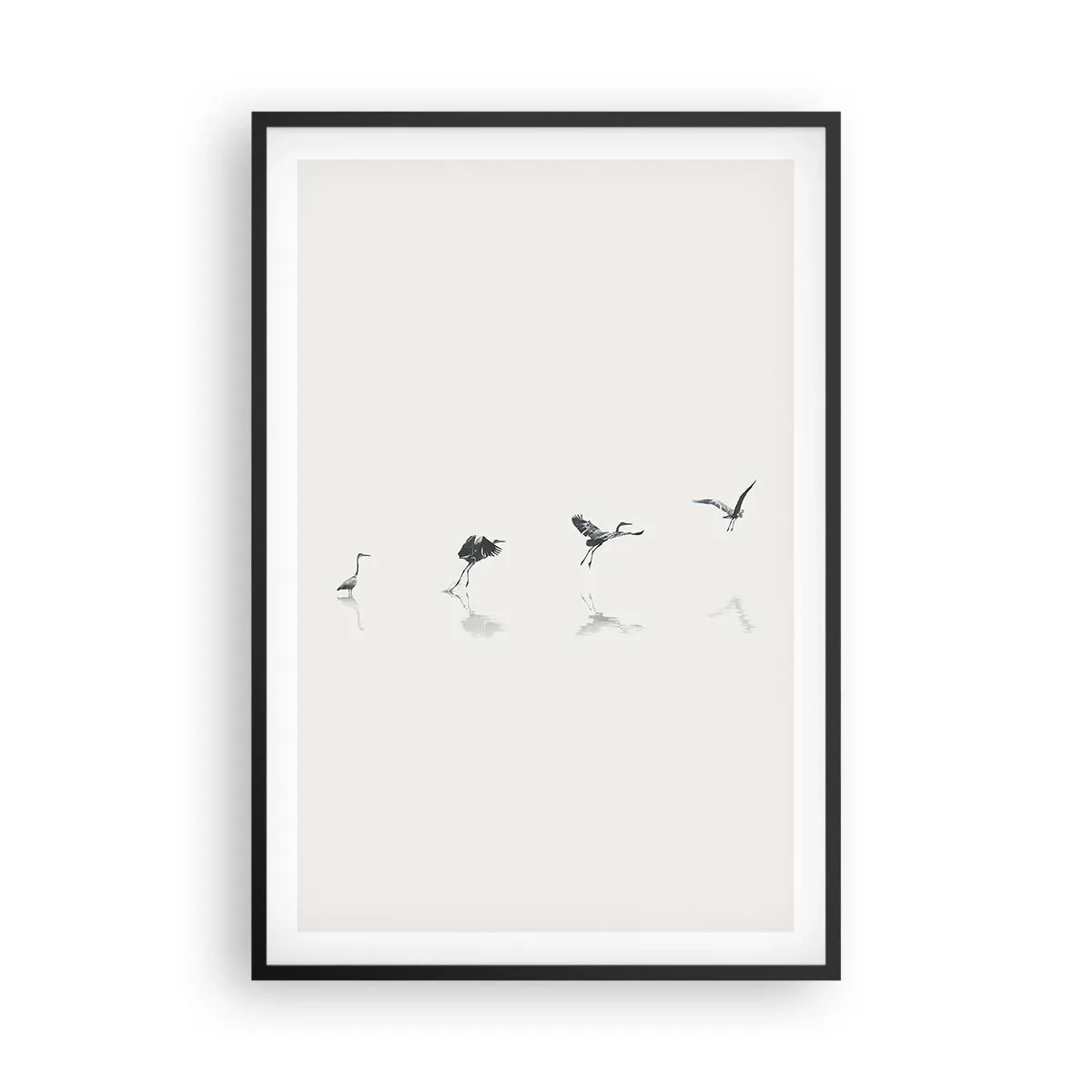 Affiche dans un cadre noir - Poster - Quatre étapes simples - 61x91 cm