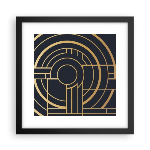 Affiche dans un cadre noir - Poster - Rotation des éléments - 30x30 cm