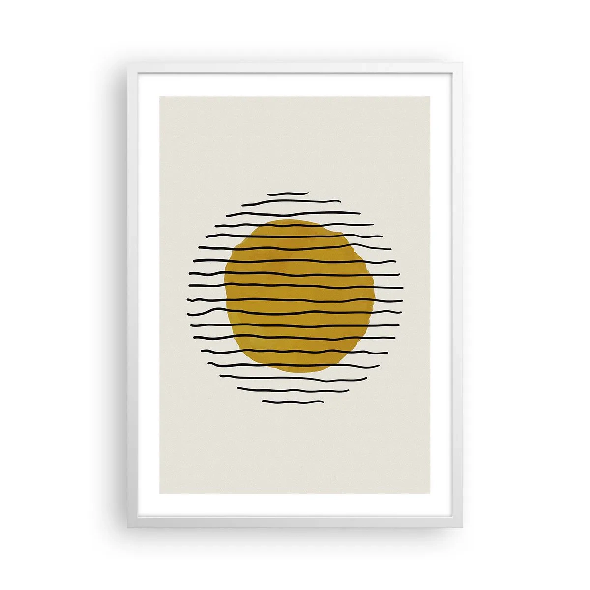 Affiche dans un cadre blanc - Poster - Abstraction tremblante de chaleur - 50x70 cm