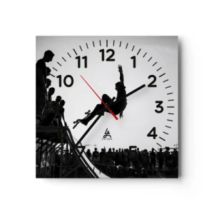 Horloge murale - Pendule murale - Héros et spectateurs - 30x30 cm