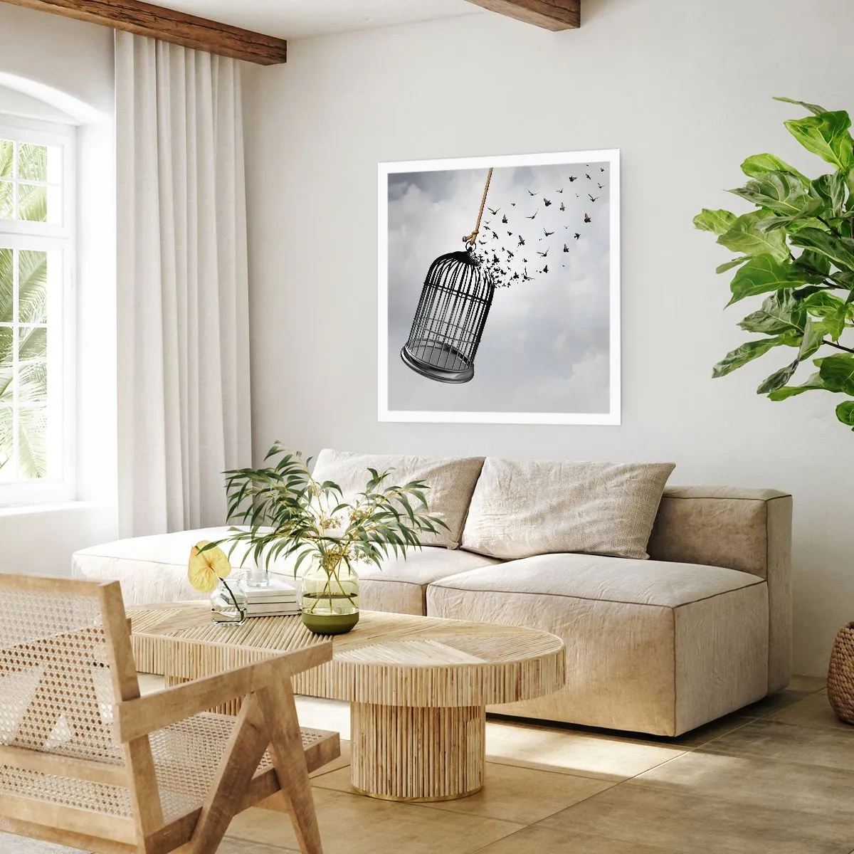 Affiche - Poster - Foie...Espoir...Liberté! - 40x40 cm