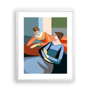 Affiche dans un cadre blanc - Poster - Un moment de confiance - 40x50 cm