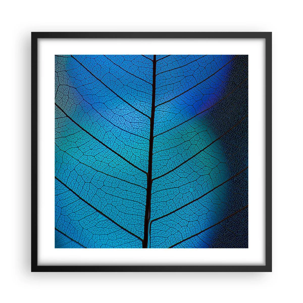 Affiche dans un cadre noir - Poster - Construction complexe - 50x50 cm