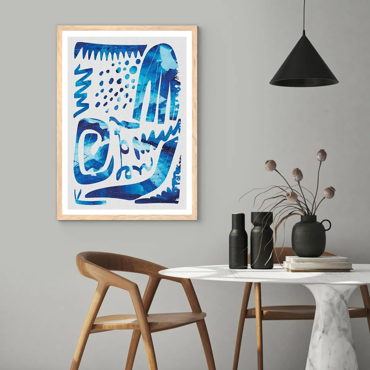 Affiche dans un chêne clair - Poster - Retour aux racines - 61x91 cm