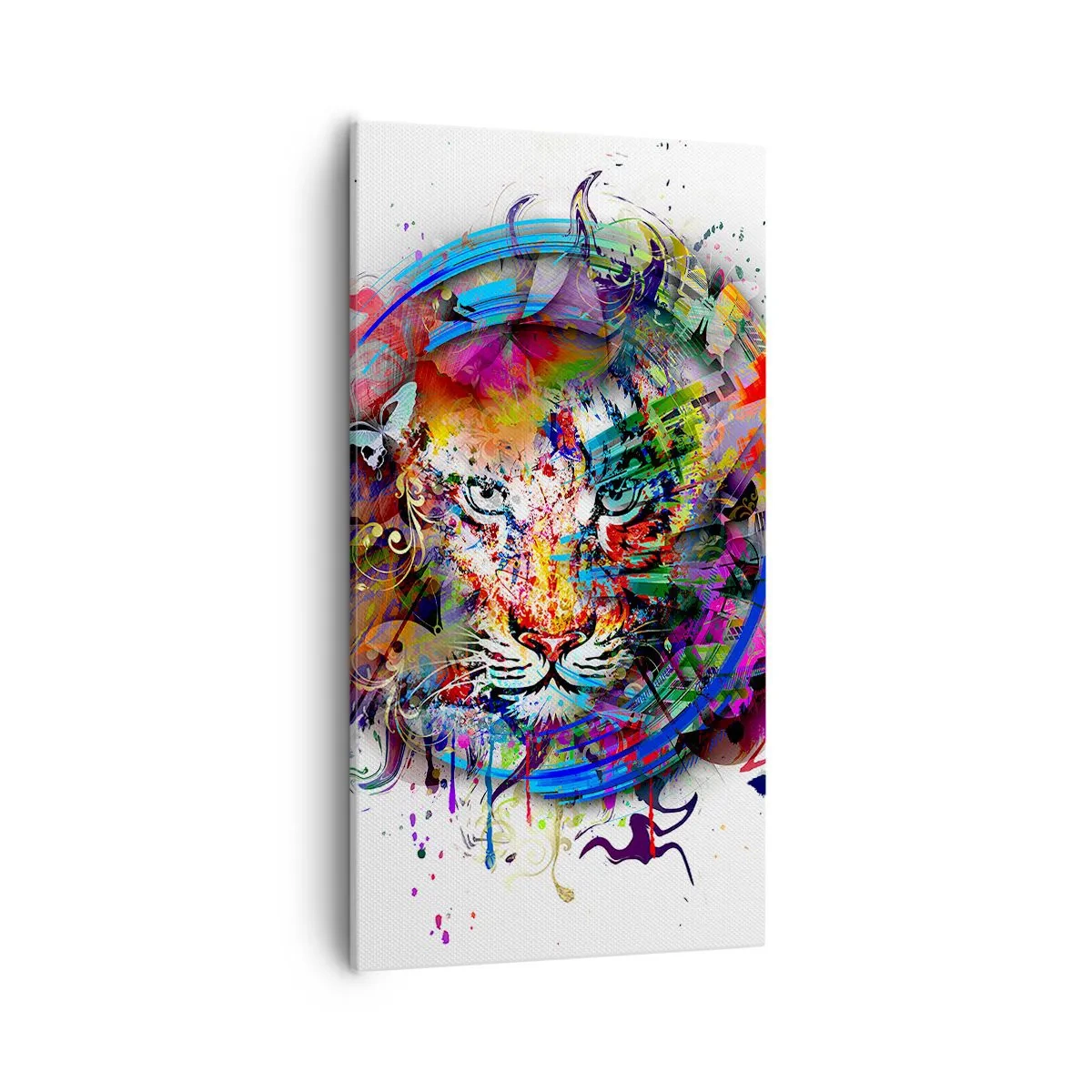 Impression sur toile - Image sur toile - Il se cache derrière un voile arc-en-ciel - 55x100 cm