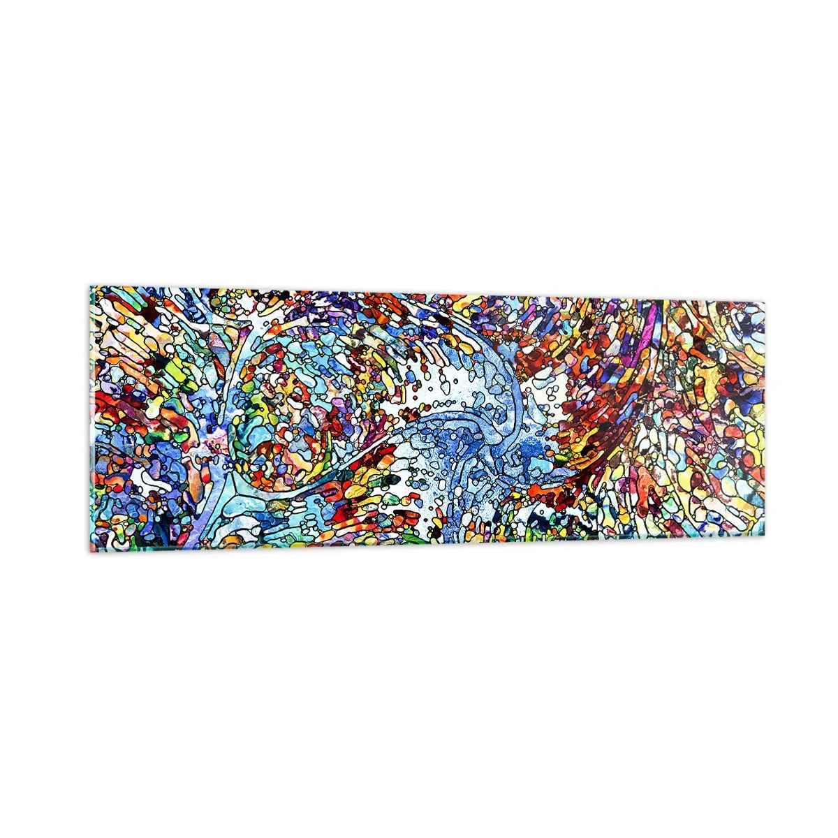 Impression sur verre - Image sur verre - Goutte de vitrail - 90x30 cm
