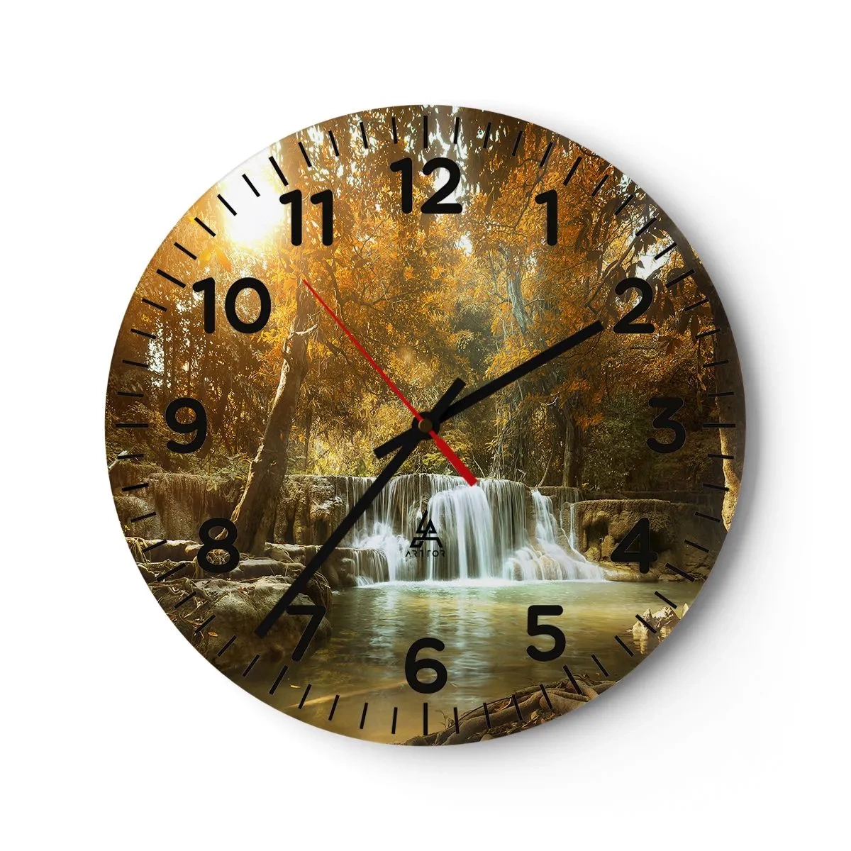 Horloge murale - Pendule murale - Cascade du parc - 30x30 cm