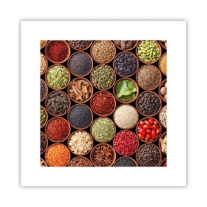 Affiche - Poster - Toutes les saveurs du monde - 30x30 cm