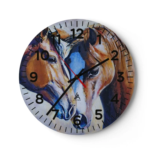 Horloge murale - Pendule murale - Est-ce de l'amitié ? Ou de l'amour ? - 30x30 cm