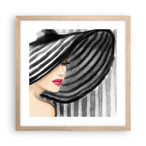 Affiche dans un chêne clair - Poster - Où te chercher ? - 40x40 cm