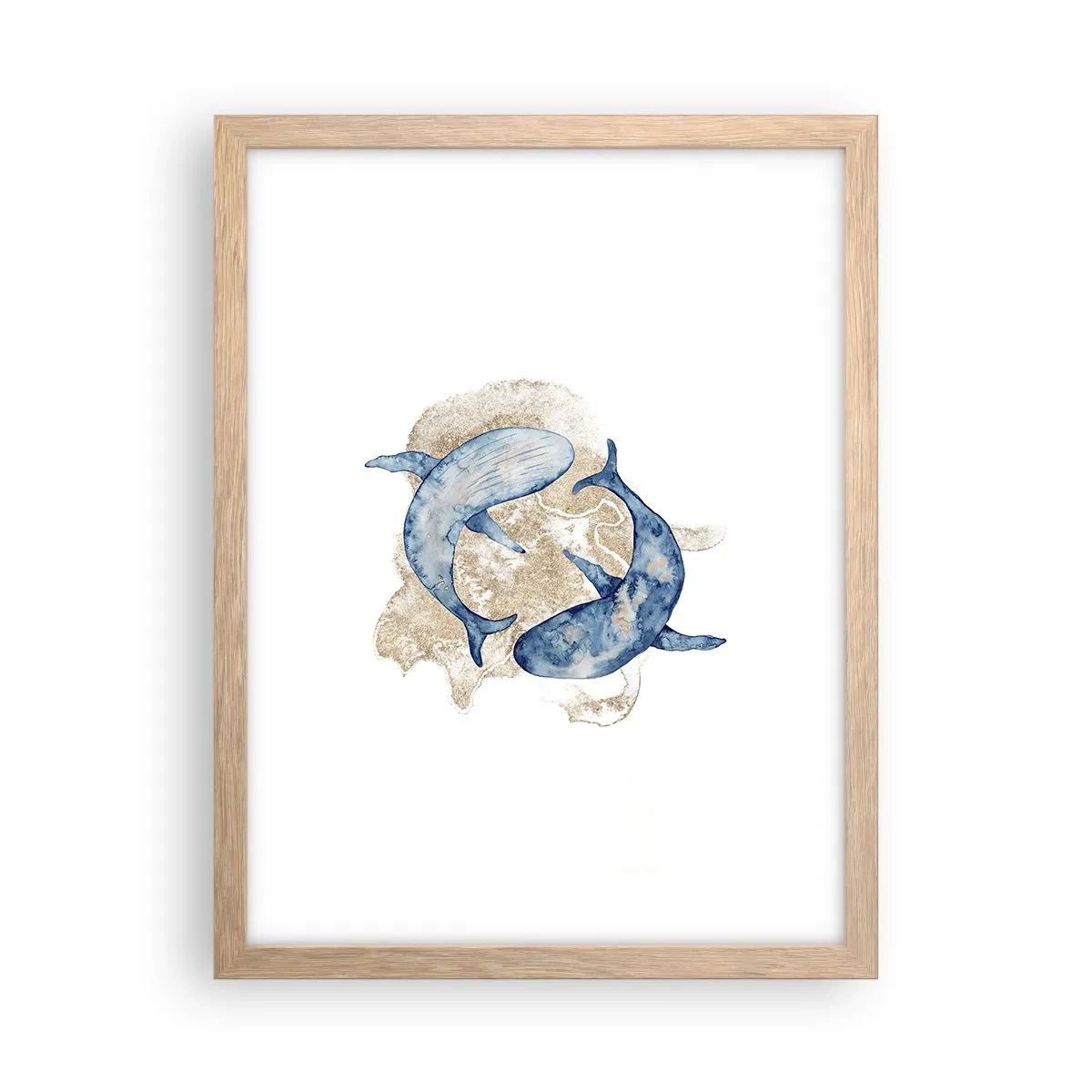 Affiche dans un chêne clair - Poster - Amis ou amoureux? - 30x40 cm