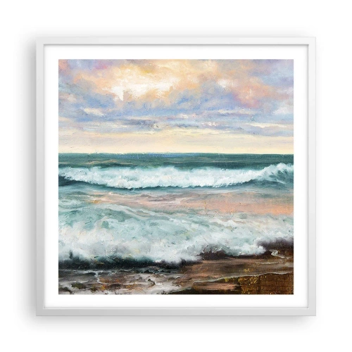 Affiche dans un cadre blanc - Poster - Ici tu adouciras ton âme - 60x60 cm