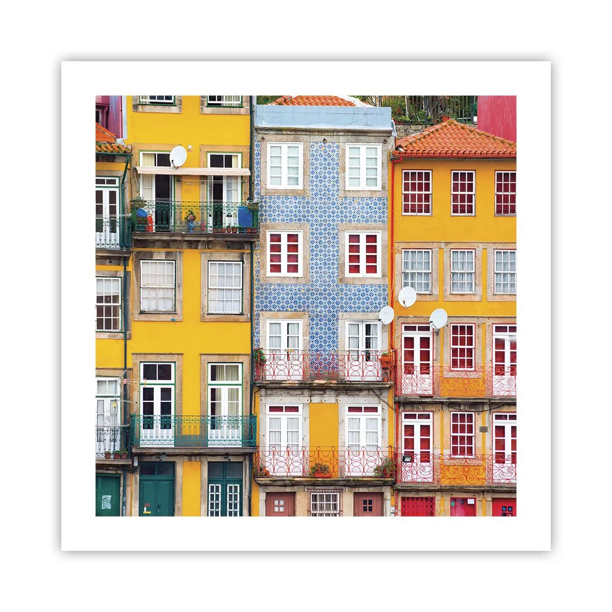 Affiche - Poster - Couleurs de vieille ville - 50x50 cm