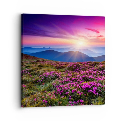 Impression sur toile - Image sur toile - Les herbes sentaient les grappes fraîches de la récolte - 30x30 cm