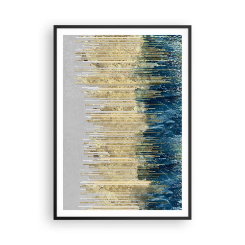 Affiche dans un cadre noir - Poster - Bordure dorée - 70x100 cm