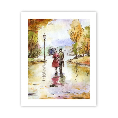 Affiche - Poster - Automne romantique dans le parc - 40x50 cm