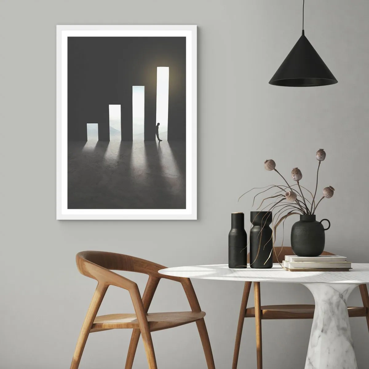 Affiche dans un cadre blanc - Poster - Succès – impression - 61x91 cm