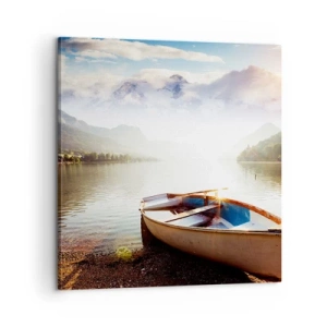 Impression sur toile - Image sur toile - Au bord de la grande et limpide eau - 60x60 cm