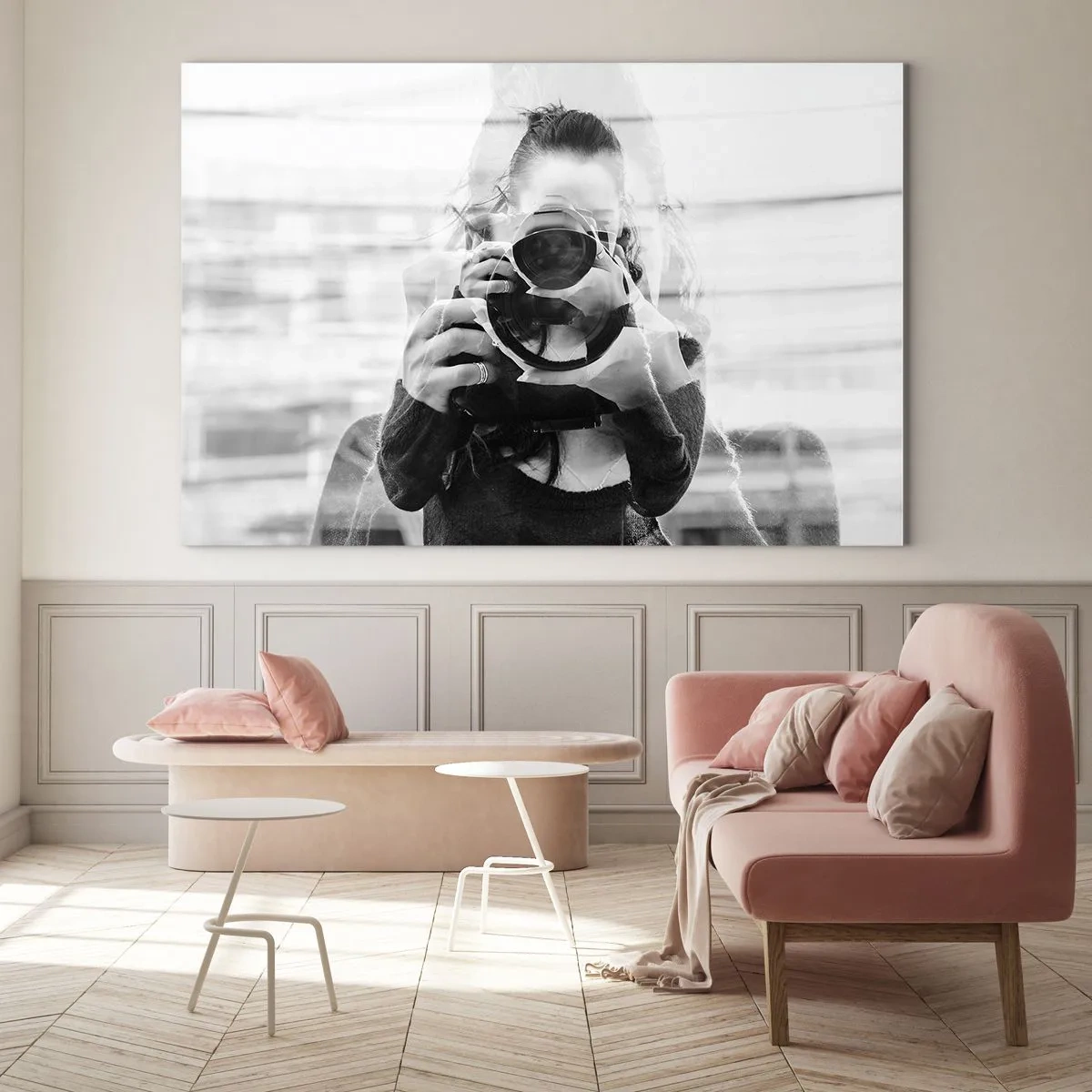 Impression sur verre - Image sur verre - Le créateur et sa matière - 100x70cm - Créateur et matériel - Décoration murale moderne pour le salon et la chambre ARTTOR