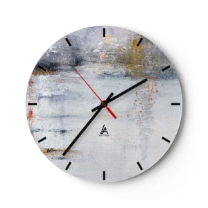 Horloge murale - Pendule murale - Derrière l'air un rideau - 40x40 cm
